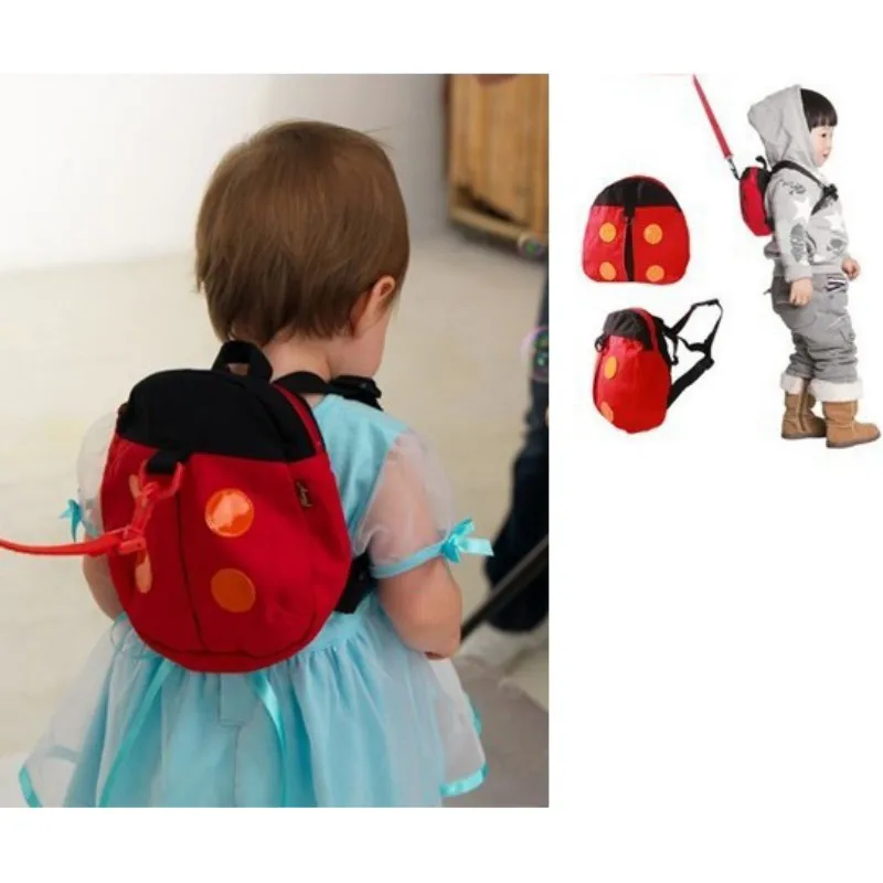 

Kid Baby Keeper Safety Harness Toddler Walking Safety Harness Anti-lost Backpack Leash Bag Strap Rein Bat Ladybug Bag