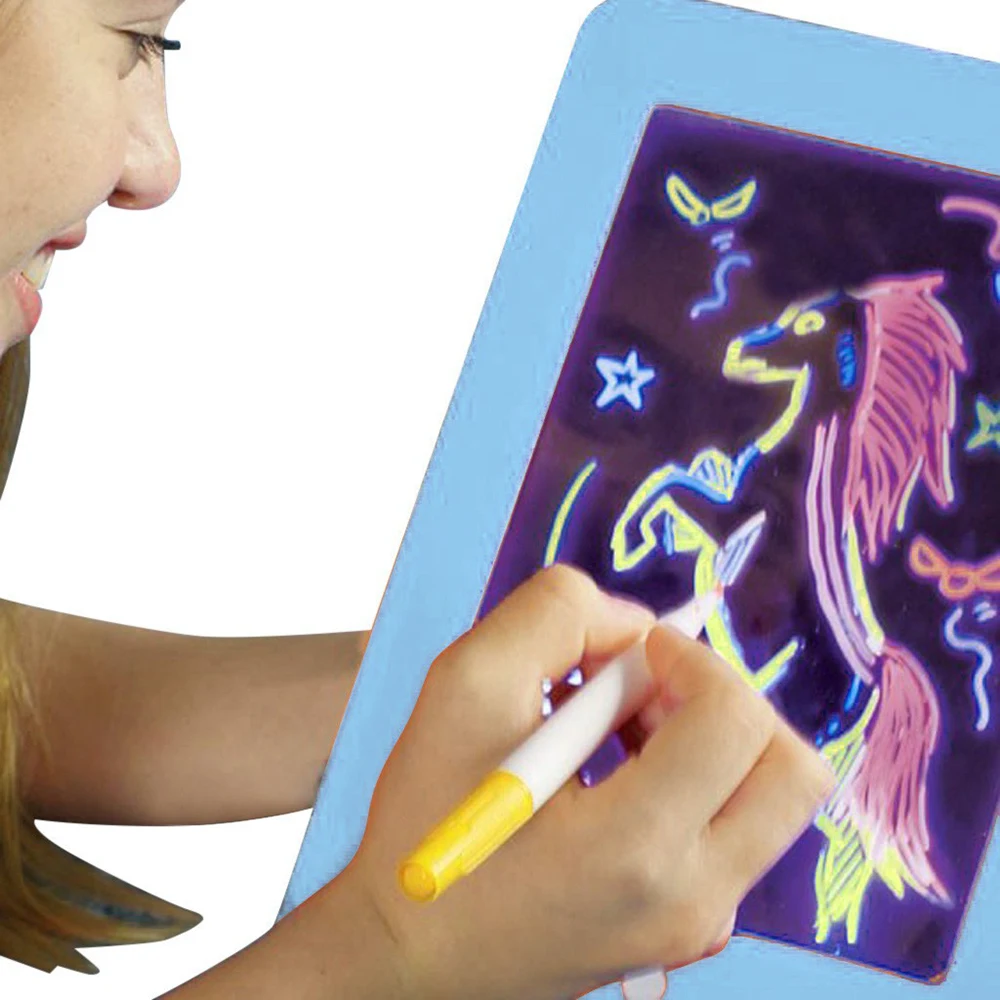 

Drawing Toys Sketchpad 3D luminescent drawings board Magic Luminous children Reuse Create Art That Glows Writing Creative shiny