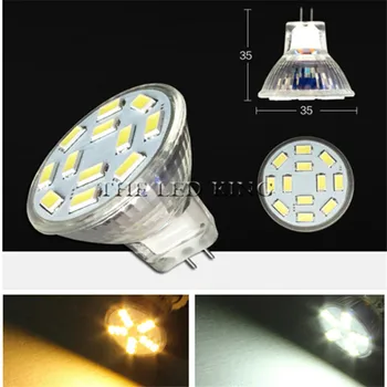 

1-10PCS Super Bright MR11 AC12V LED SMD 5730 Spotlight Dimmable 9w 12w 15w Spot Light Bulb high power lamp GU4 DC12V