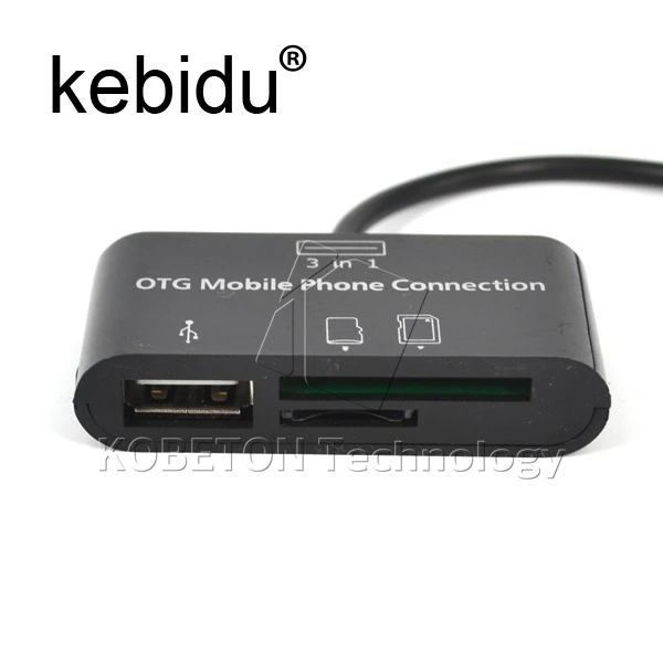 

Kebidu SDHC/SD/TF Card Reader Micro USB OTG Hub Adapter Kit Cable for Samsung S4/5/6 HTC For Xperia for Camera