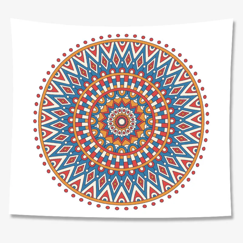 Boheme Modern Tapestry Indian Mandala Printed Bohemian Geometric Decoration Wall Hanging Mat Boho Wedding Decor Pets Picnic Beach Mat Rug (7)