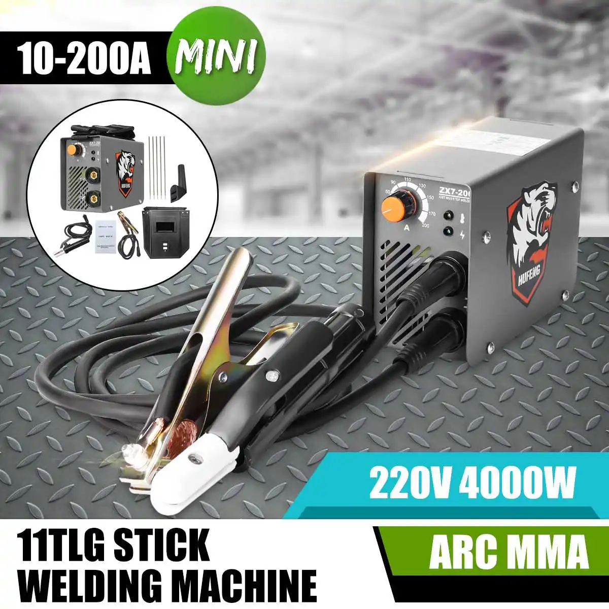 

ZX7-200 220V 10-200A 4000W Handheld Mini MMA Electric Stick Welder Inverter ARC Welding Machine
