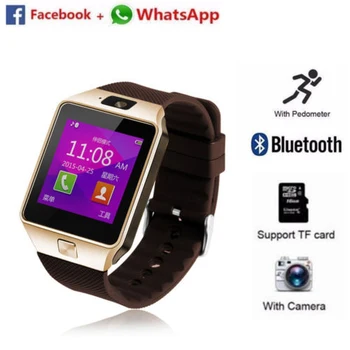

Smart Watch Clock With Sim Card Slot Push Message Bluetooth Connectivity Android Phone Better Than DZ09 Smartwatch Men Watch