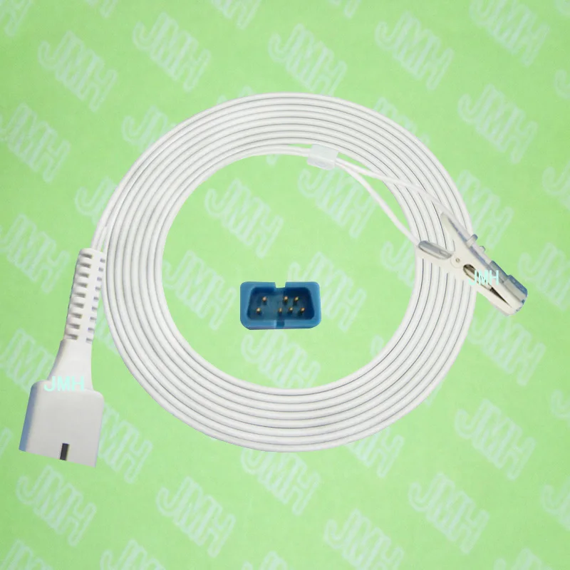 Compatible with Nellcor GE Datascope Artema Pulse Oximeter monitor Child and Adult ear or Animal tongue clip spo2 sensor 7pin. |
