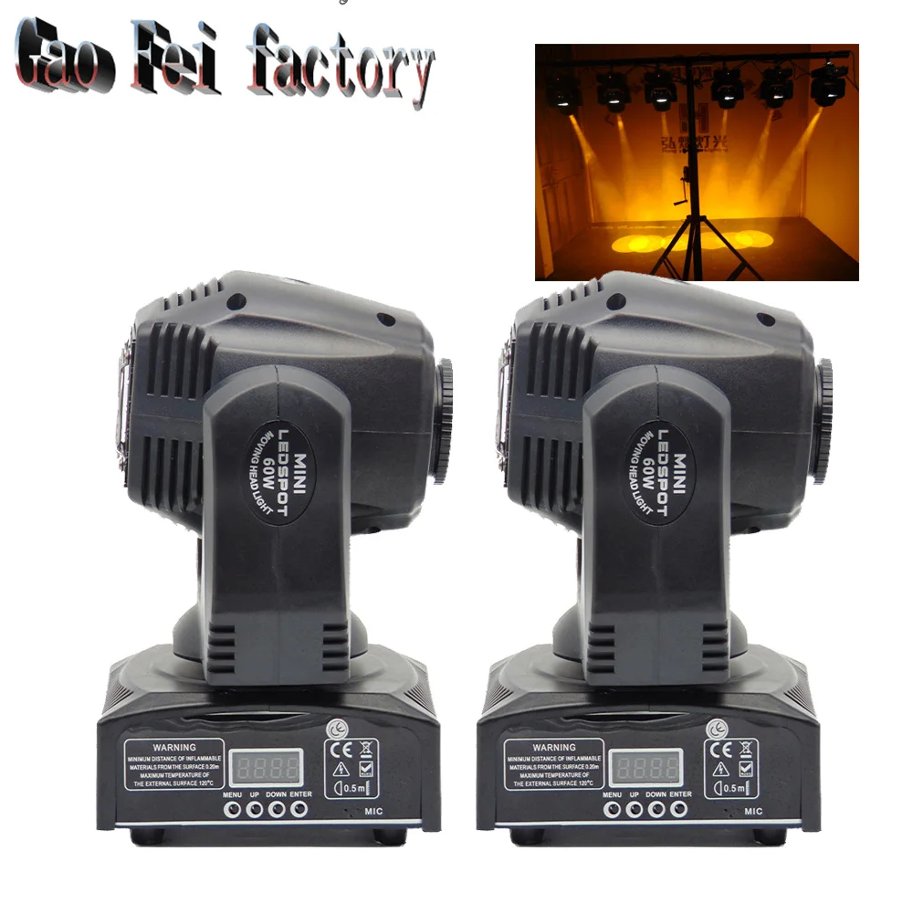 

Pocket Pro LED 60W Moving Head Light Powerful Moving Head Mobile DJ Light 2pcs/lot