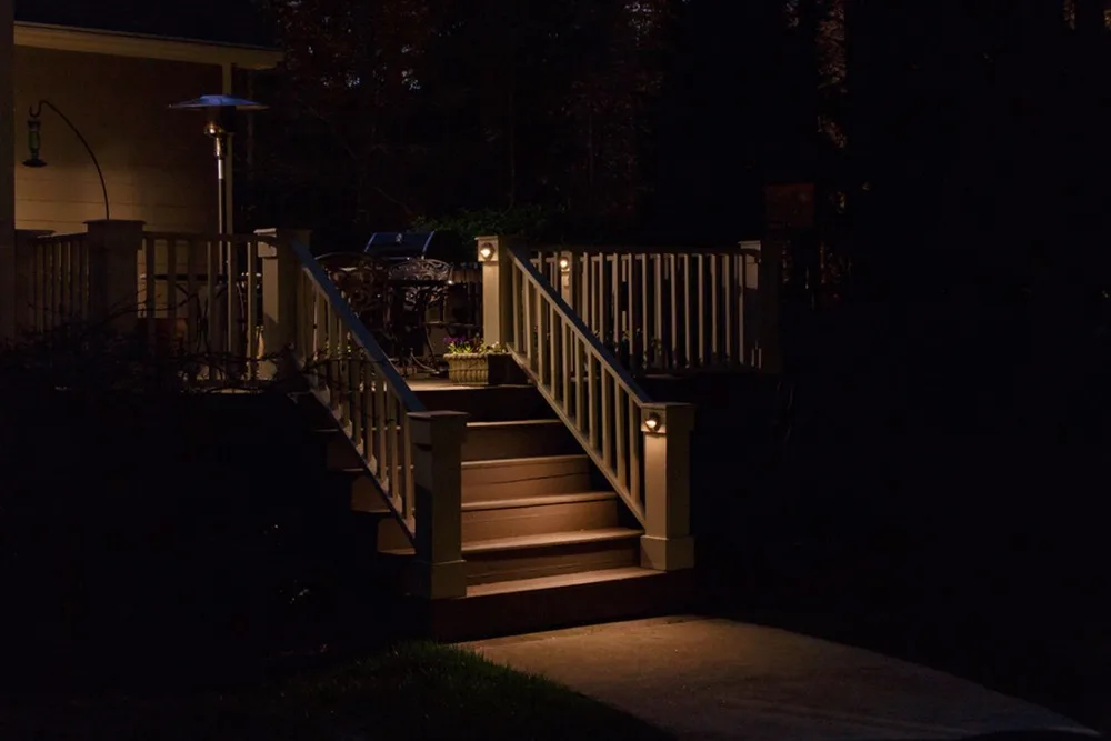 Jardim ao ar Cargo da Cerca 1.6 w Ip67 Bronze Meia Lua Livre Quintal Caminho Canto Led Deck Plinto Rail Luzes Escadas Etapa 6 Pcs 50mm 12 v 10 High Quality Luzes e Iluminação