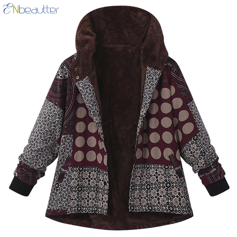 ENbeautter Plus Size Winter Coat Women 2018 New Wa...
