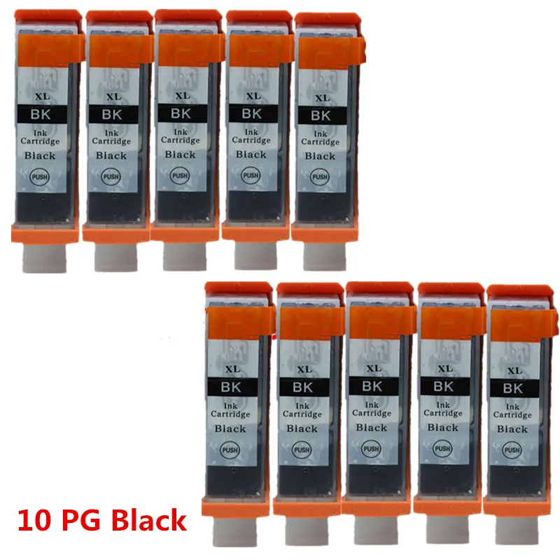 10BK Замена 6 цветов PGI-520 CLI-521 PGI520 PGI 520 CLI 521 чернильные картриджи для Canon Pixma MP980 MP990 струйный принтер - Цвет: 10BK