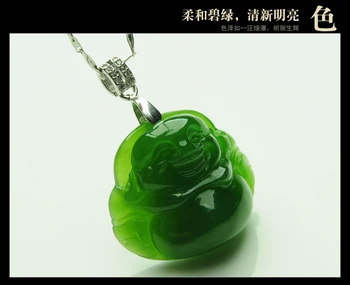 

Genuine Hetian yu Buddha Pendant Maitreya female natural yu spinach laughed'm Buddha yu a Buddha goodnes Pendant/