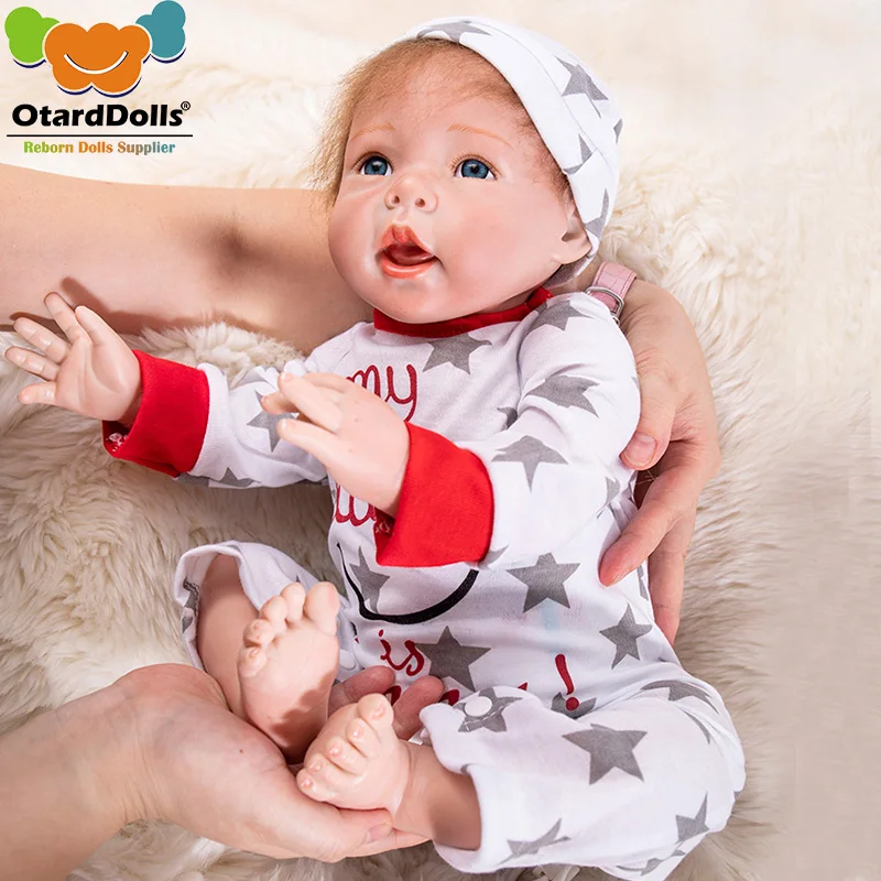 OtardDolls 22 дюймов силиконовая Реалистичная кукла-младенец для девочек, мягкие игрушки, букеты, кукла Bebe Reborn для детей, подарок на день рождения
