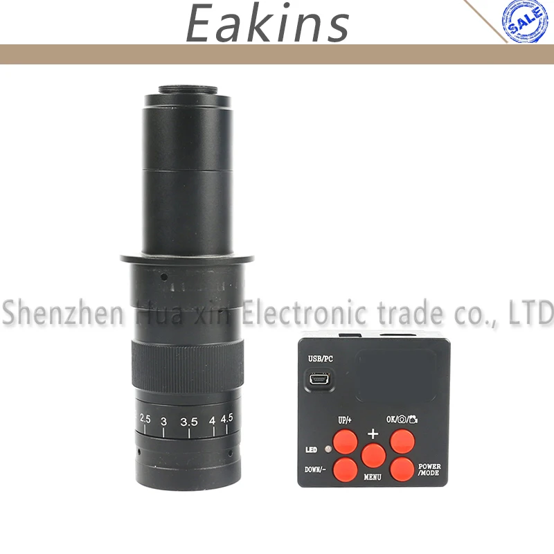 

Full HD 21MP 1080P HDMI Industrial video Microscope Camera Storage Picture & Video Recorder & 180X 300X C-mount Lens IR Remote
