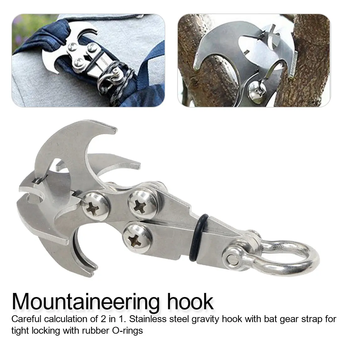 Multi-functional Stainless Steel Gravity Survival Grappling Claw