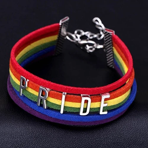 

Bluelans Fashion Women Men Colorful Rainbow Multilayer Pride Bracelet Wristband Jewelry