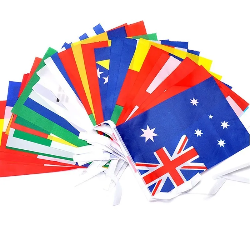 2018 Russia World Football Cup 32 Country String Flag 14x21cm Country Banner Bar Home Football Soccer Fan Party Decoration (1)