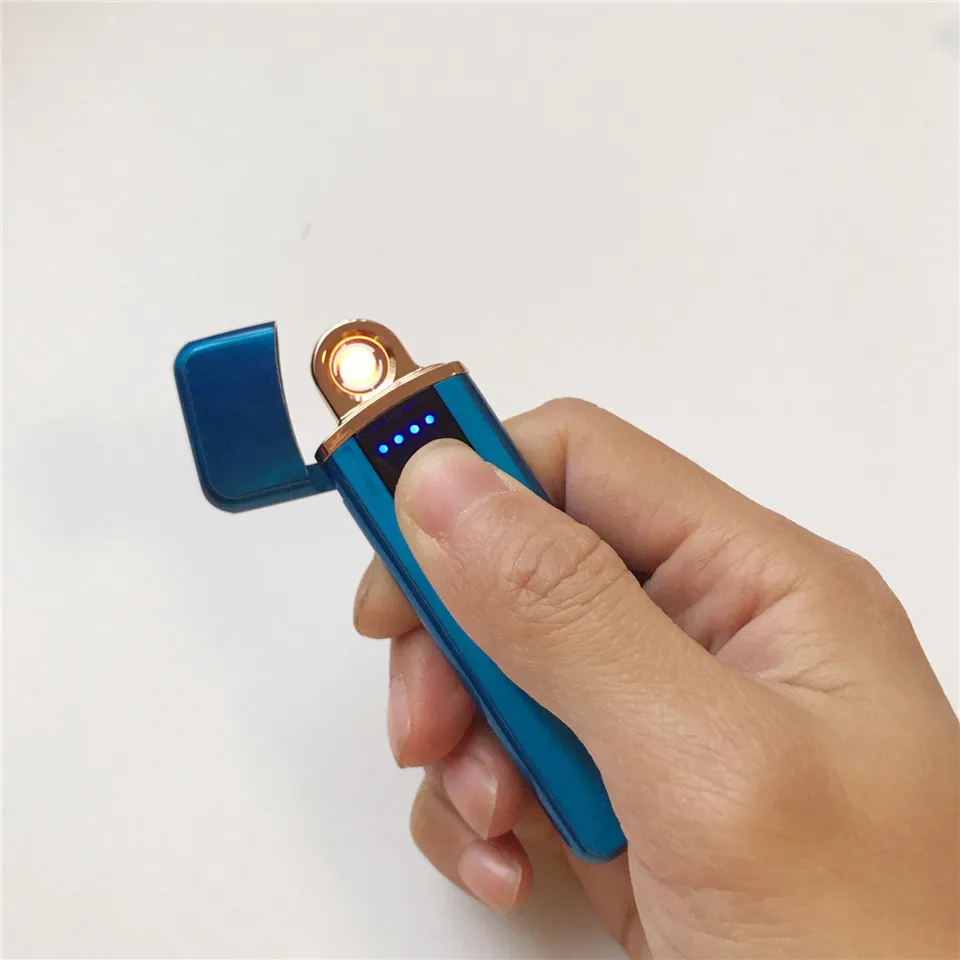 Touch Sensitive USB Electric Lighter Windproof  Rechargeable Turbo Electronic Lighter (15)