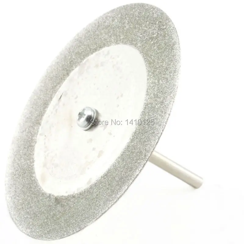 5Pcs 60 mm 2 3/8&quot inch Diamond Coated Cutting Wheel Rotary Blades Grinding Cut off Disc Shank 1/8&quot Mandrel Fit Dremel Machine|mandrel for