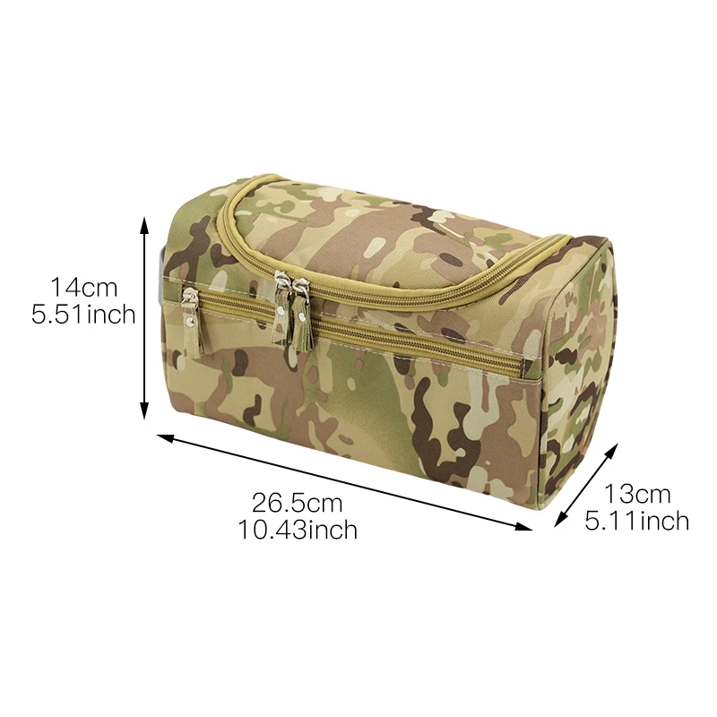

Casual ArmyGreen Men Travel Camouflage Cosmetic Bag Zipper Make Up Case Organizer Pouch Toiletry Makeup Wash Bags