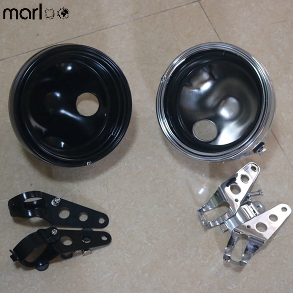 

Marloo Moto Accessories - Universal 7 Inch headlights Housing bucket Bracket For Honda Yamaha Motorcycle