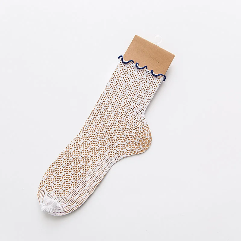 [EIOISAPRA] Полые Цветы кружево край Япония креативные носки сетки Ретро женские носки в стиле хараджуку кучи сладкий Sokken Calcetines - Цвет: 7