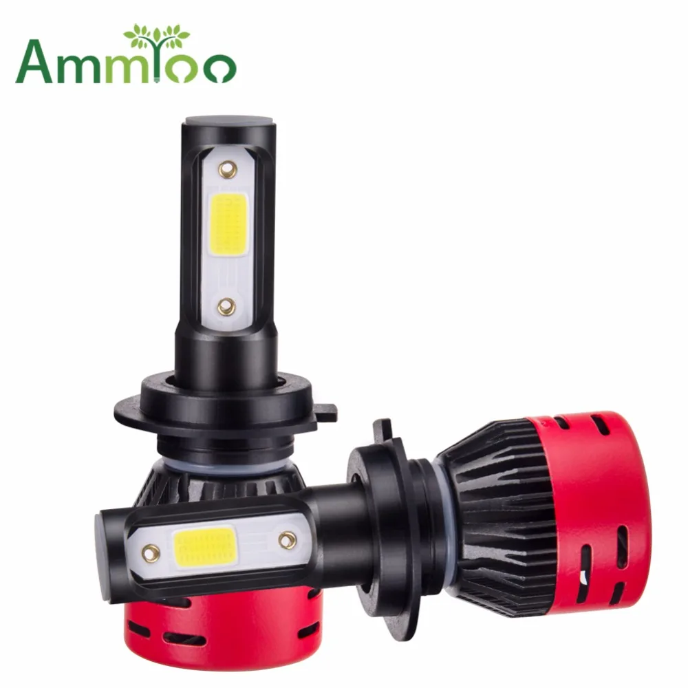 AmmToo H7 LED H4 светильник ры H11 Luces Светодиодные для авто 9012 H1 H3 HB3 HB4 противотуманные
