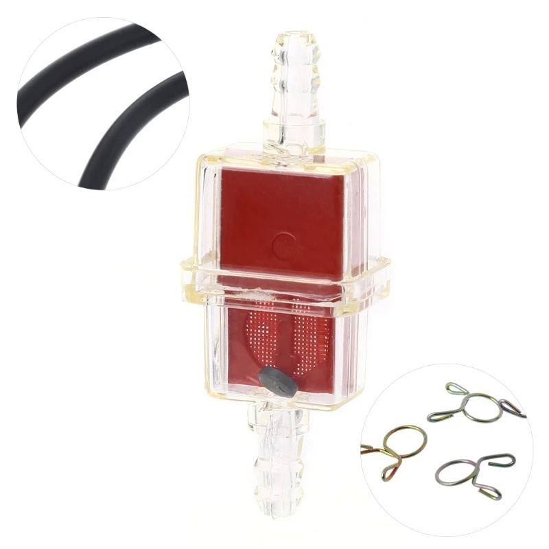 

New 1 Set Universal Motorcycle Scooter 6mm Gas Fuel Filter Petrol Pipe Hose Dirt Bike High Quality 10166