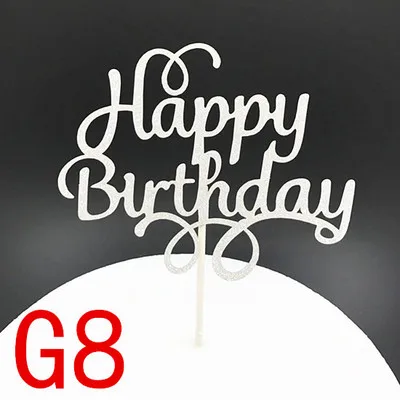 1 шт. творческий торт Топпер Happy флажки «С Днем Рождения» Красочные Микки золото для Семья День рождения украшения для выпечки, торта поставки - Цвет: 6