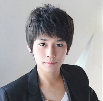 Ll 003299 Hombres Coreanos Guapo Realista Esponjoso Pelo Corto Flequillo Peluca Oblicua Peluca Cosplay Temperatura A Prueba De Calor Del Pelo Pelucas Hair Wigs Bang Wigwig Cosplay Aliexpress