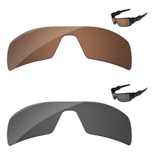 Черный и медь коричневый 2 шт. Поляризованные замена оптические стёкла для масла Rig Солнцезащитные очки женщин рамки UVA и UVB защиты