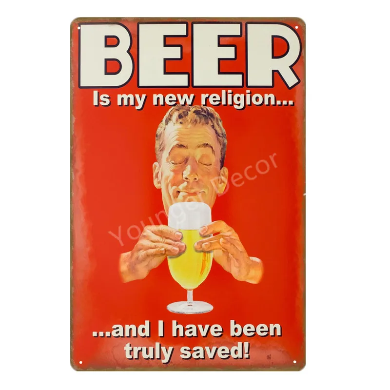 Не работает питьевое пиво металлические знаки человек пещера алкоголь пивной бар пробор Декор Make Me вино винтажный настенный плакат табличка YD057 - Цвет: YD1297D