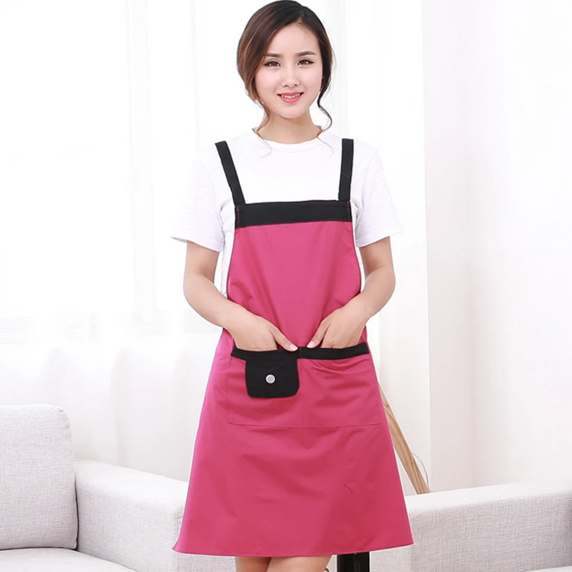 Japanese Elegant Waterproof Woman Cooking Aprons Housewife Oil Proof 