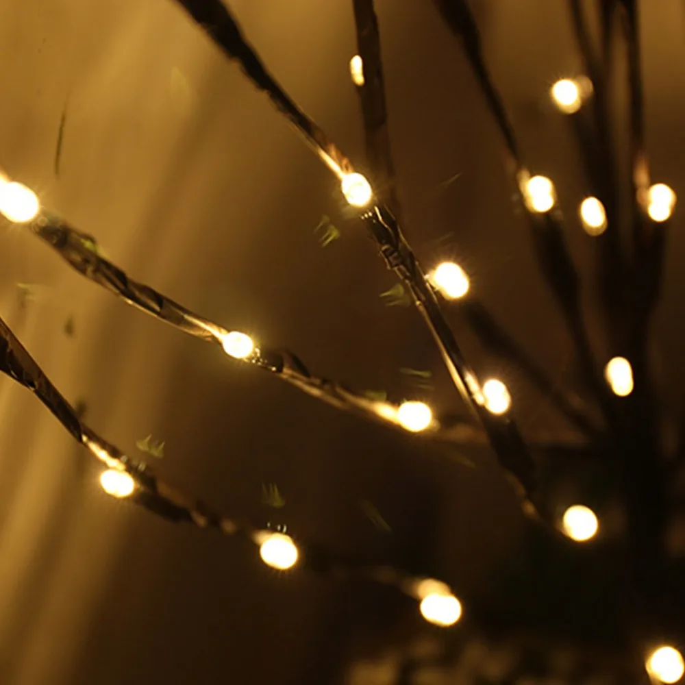 Светодиодный освещенные ветровое освещение веточка Willow Tree отрасль Цветочные лампа Батарея работать дома вечерние ваза украшение на