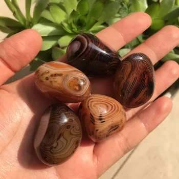 

5pcs amazing cute size natural sardonyx gemstones tumbled stones agate hand pieces healing crystals as pocket stone 20-30mm