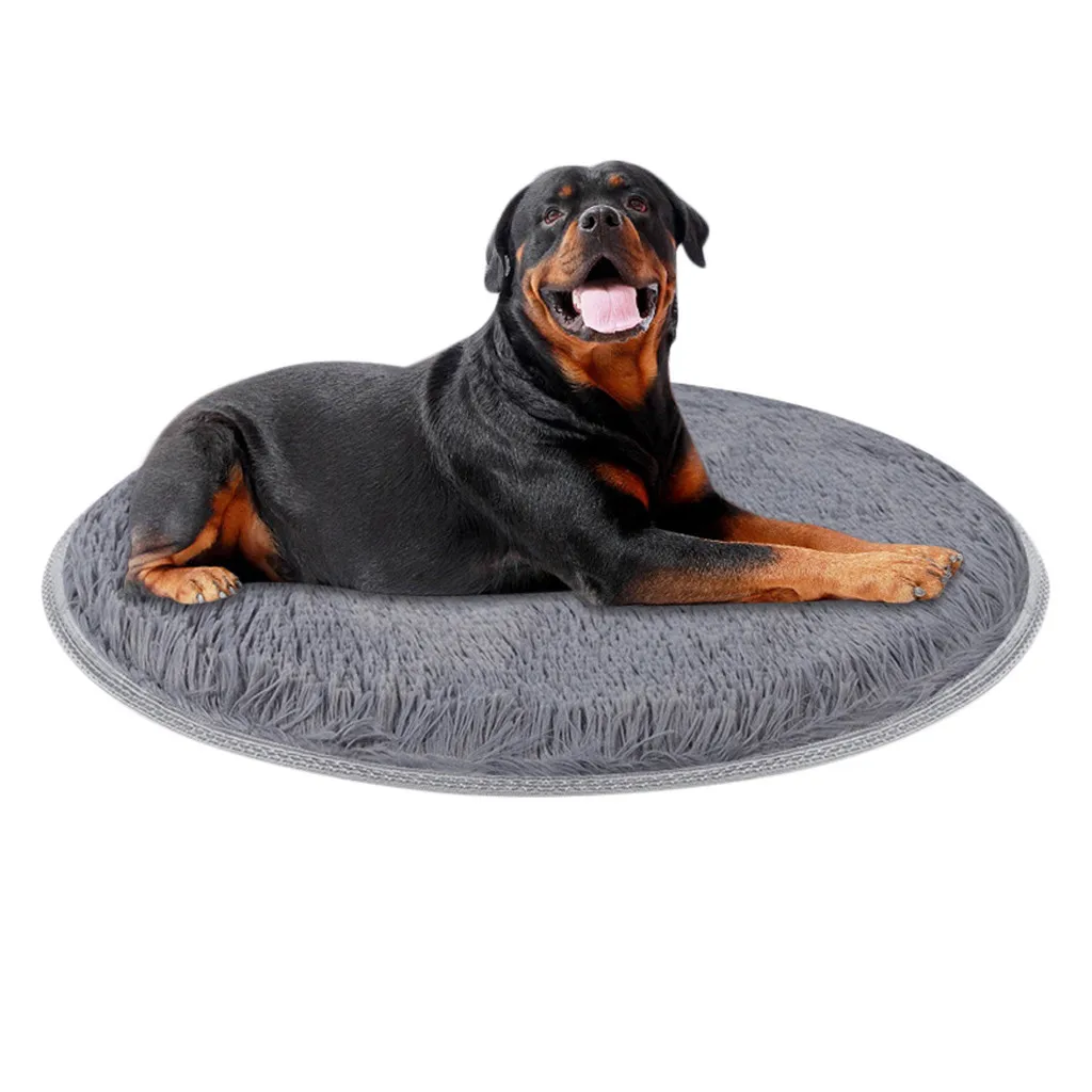 Собака Щенок Кошка собачья Лежанка кровать подушки коралловый флисовый коврик теплые мягкие Одеяло собака круглая кровать кровати собаки для больших собак моющийся# T3