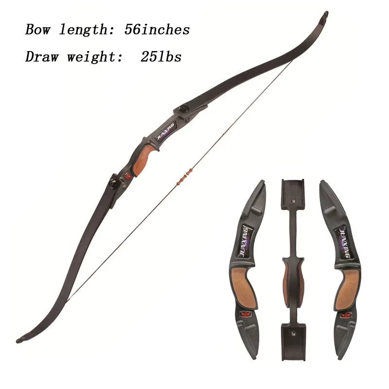 

25lbs Archery Takedown Recurve Bow CS Game Bow 56Inches Right/Left Hand Bow Outdoor Archery Shooting Game