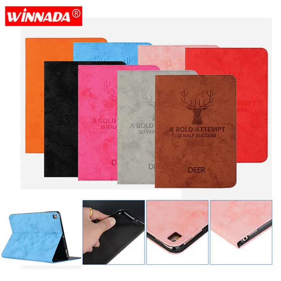 

For ipad air 2 case DEER SUCCESS Stand TPU + PU leather Protective Cover for ipad air /pro 9.7 / ipad 9.7 inch 2017 / ipad 2018