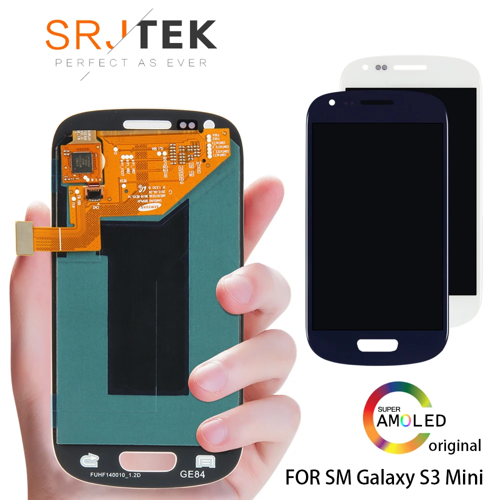 

Black White Blue For Samsung Galaxy S3 Mini i8190 LCD DisplayScreen Glass Panel +Touch Screen Digitizer Assembly
