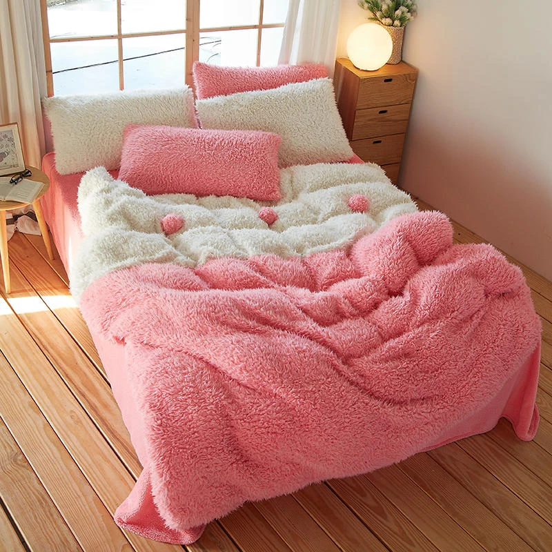 yeni uzun sac kurk kadife yumusak kis nevresim takimi kasmir yorgan yatak ortusu seti yatak yastik ve polar thinken sicak yatak ortusu bedding sets aliexpress yeni uzun sac kurk kadife yumusak kis nevresim takimi kasmir yorgan yatak ortusu seti yatak yastik ve polar thinken sicak yatak ortusu bedding sets aliexpress