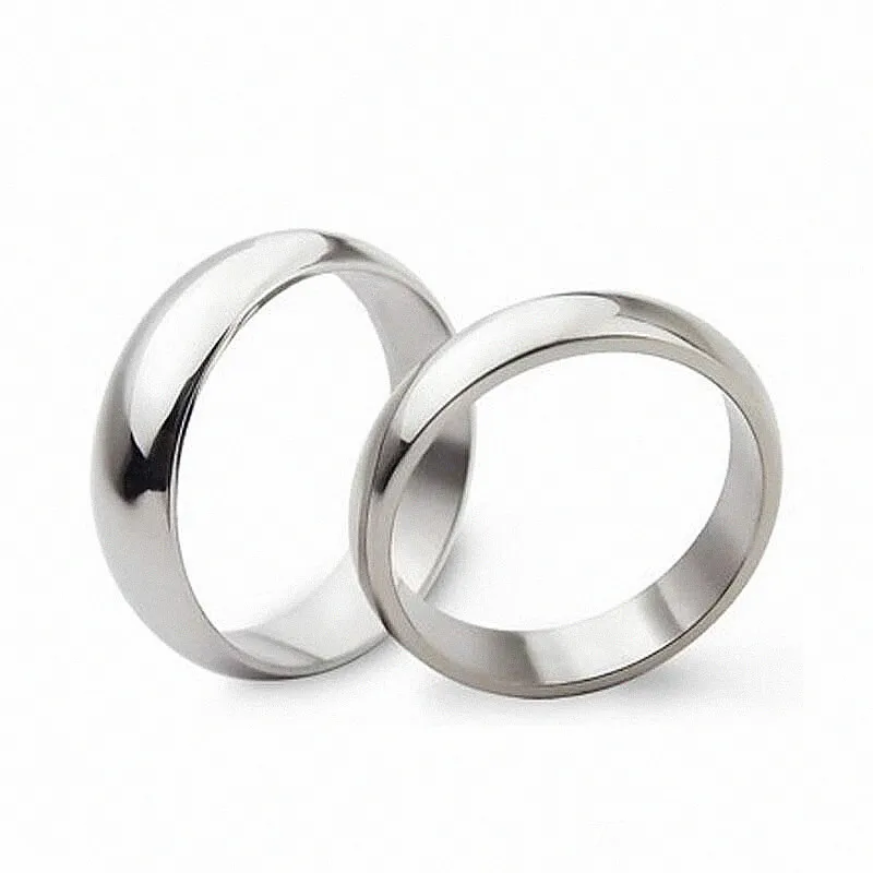 Fashion 6mm Glossy bright wedding ring for men male naver fade stainless steel engagement Rings Jewelry Wholesale