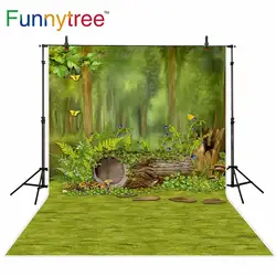 Funnytree фоны для фотосъемки студия весенние лесные растения бабочки боке дерево Профессиональный фон фотостудия напечатаны