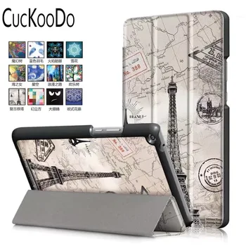 

CucKooDo Ultra Slim Tri-Fold Smart Shell Case with Auto Wake/Sleep Stand Folio Protective Cover for Huawei MediaPad T3 8.0 inch