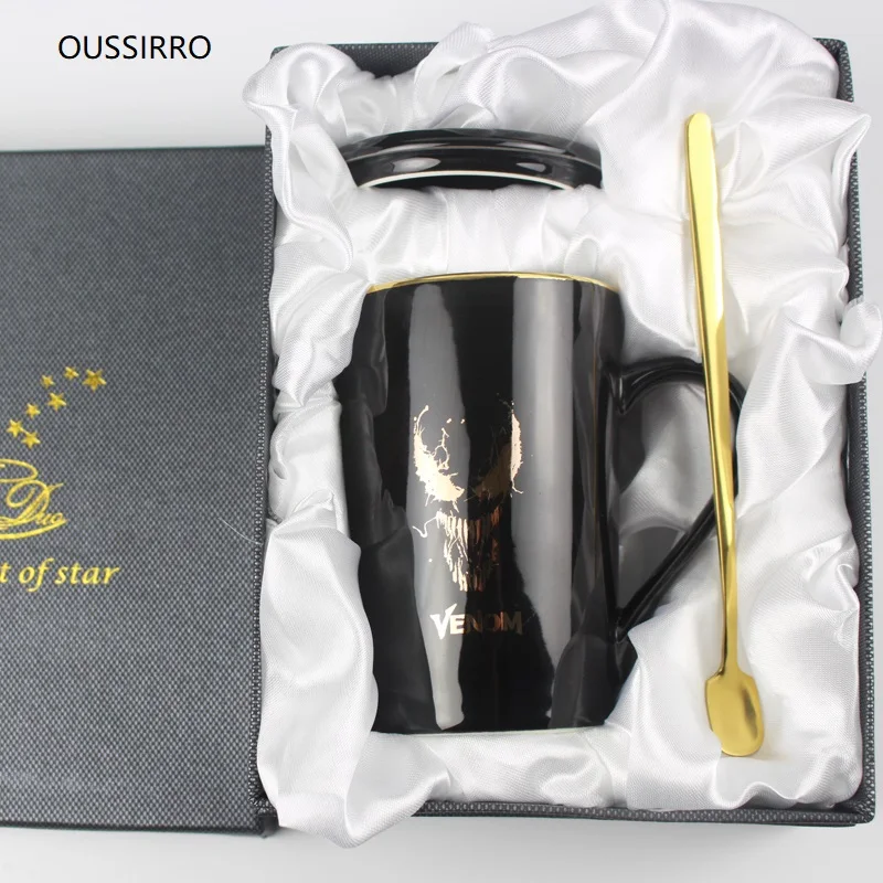 cheap OUSSIRRO New Creative Super Hero Venom Coffee Mugs And Drink Cup High Temperature Manufacture Quality Ceramics Nice Quality
