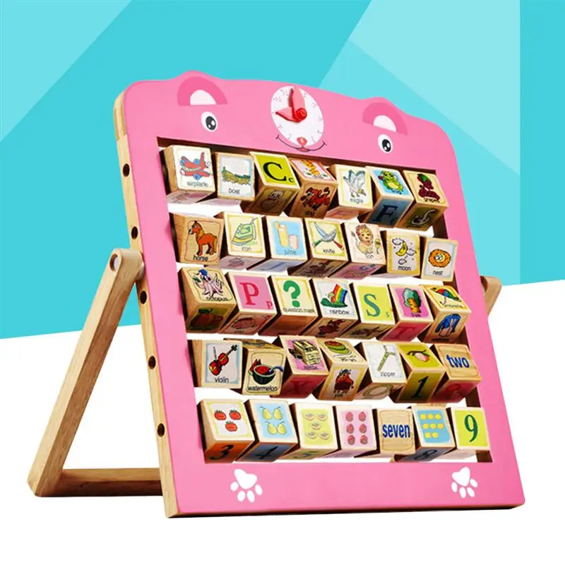 Деревянная мультифункциональная детская обучающая рамка Pinyin Flip Board Frame Abacus расчет Алфавит животные Обучающие инструменты