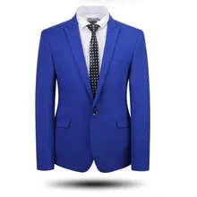 Синие мужские костюмы, куртки на одной пуговице Свадебные смокинги для жениха куртка Новое поступление официальный рабочий пиджак делового костюма
