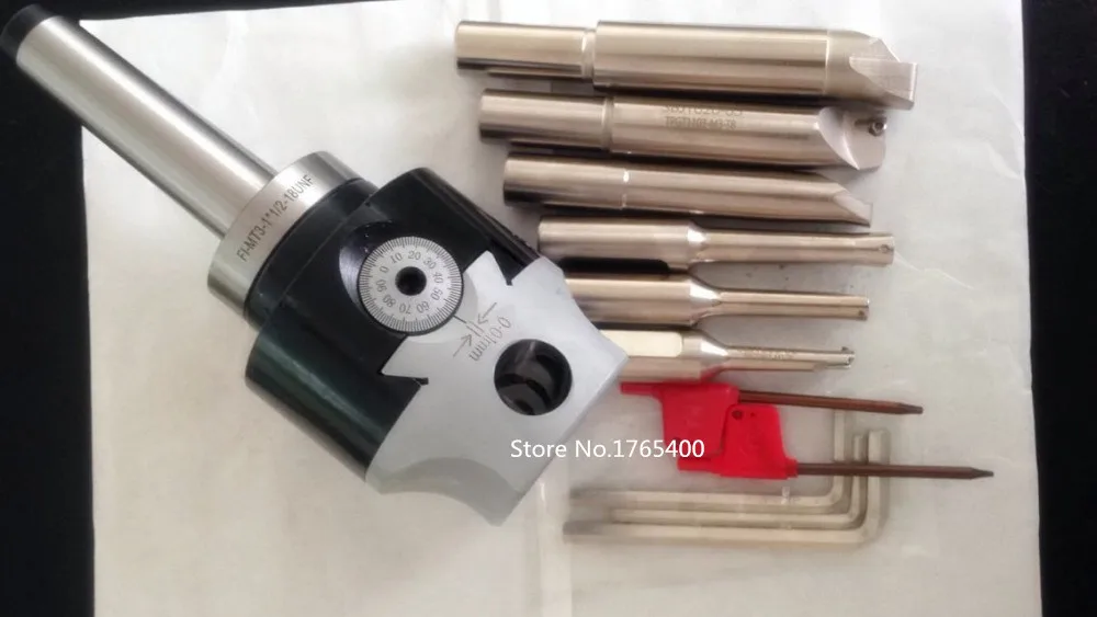 New MT4 M16 & F1 75mm boring head & shank 18mm 6pcs borng bar + 10pcs carbide inserts