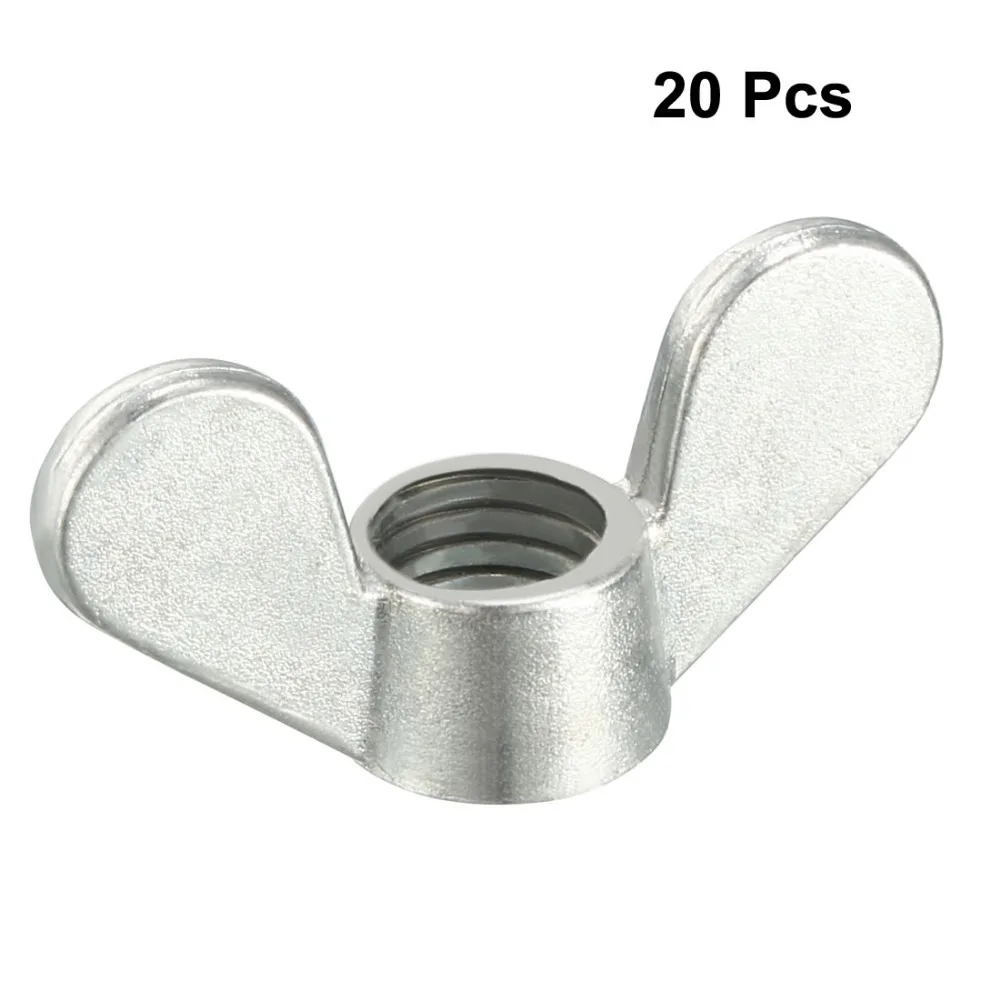 

Uxcell New 20pcs/lot M10x8.5mm Wing Nuts Furniture Hardwere Fasteners Parts Zinc Plated Butterfly Nut