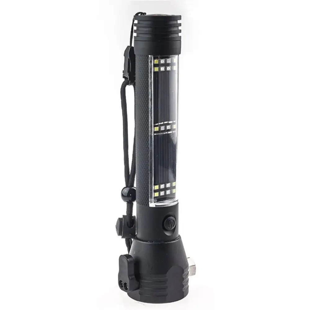 Cheap Price of  Multifunctional Outdoor Camping Security Emergency Light Solar Powered LED Flashlight Safety Torch 