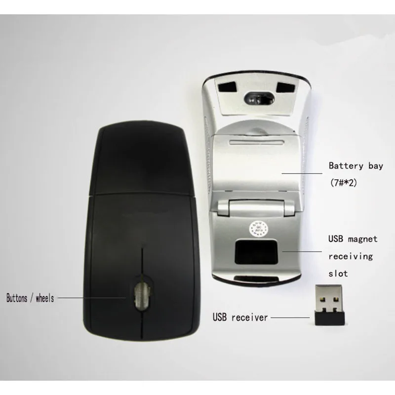 Wireless portable small mouse 2.4Ghz 1600DPI foldable optical mouse for xiaomi / lenovo / asus office computer 4 color optional Wireless portable small mouse 2.4Ghz 1600DPI foldable optical mouse for xiaomi / lenovo / asus office computer 4 color optional