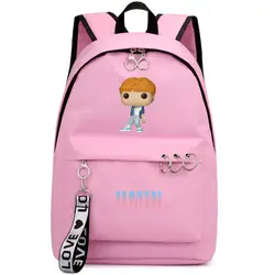 Новый kpop BTS Bangtan обувь для мальчиков JIMIN JUNG KOOK Q версия персонажа из мультфильма Bookbag BTS рюкзак школьные ранцы подростков обувь девочек