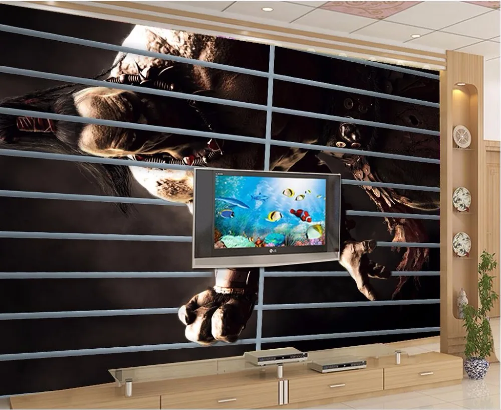 Фотообои на заказ, 3D стереовидение из мультфильма, настенное HD самоклеящееся напольное покрытие