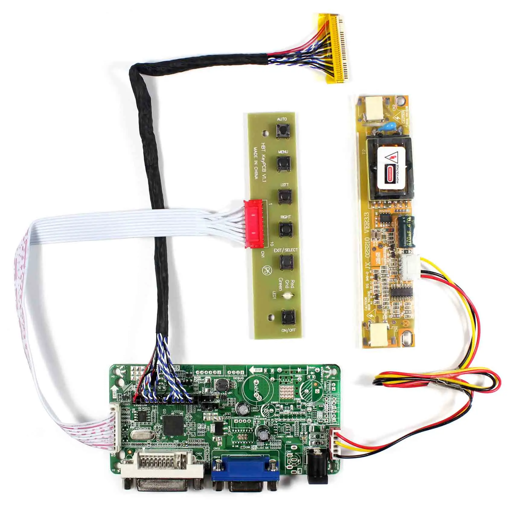 VGA+DVI+HDMI+AUDIO+IR LCD Controller Board for LP171WP5 TL05/TL04/TL03/TL02/TL01